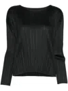 Issey Miyake Black Monthly Colors February Long Sleeve T-shirt In Black