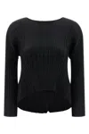 Issey Miyake Pleats Please  'monthly Colors: October' Blouse In Black