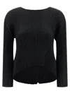 Issey Miyake Pleats Please  'monthly Colors: October' Blouse In Black