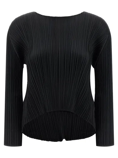 ISSEY MIYAKE MONTHLY COLORS: OCTOBER SHIRT AND BLOUSE BLACK