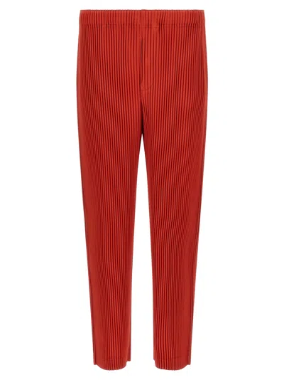Issey Miyake September Collection Cropped Trousers In Red