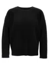 Issey Miyake Ribbed Texture Round Neck Long Sleeves