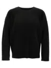 Issey Miyake Ribbed Texture Round Neck Long Sleeves