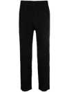 Issey Miyake Ns Black Pleated Belt Loops Tapered Leg Relaxed-fit Knitted Trousers