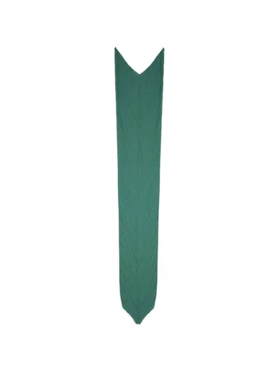 Issey Miyake Monthly March Pleated Scarf In Green