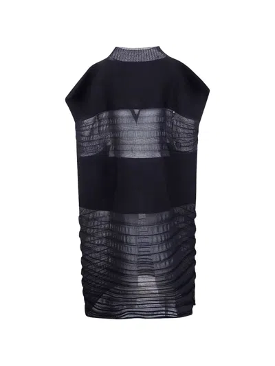 Issey Miyake "moving Knit" Dress In Black