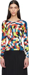 Issey Miyake Multicolor Dancing Square Top In Multi