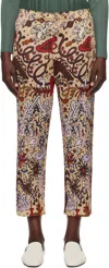 Issey Miyake Multicolor Interplanetary Trousers In 42 Greige