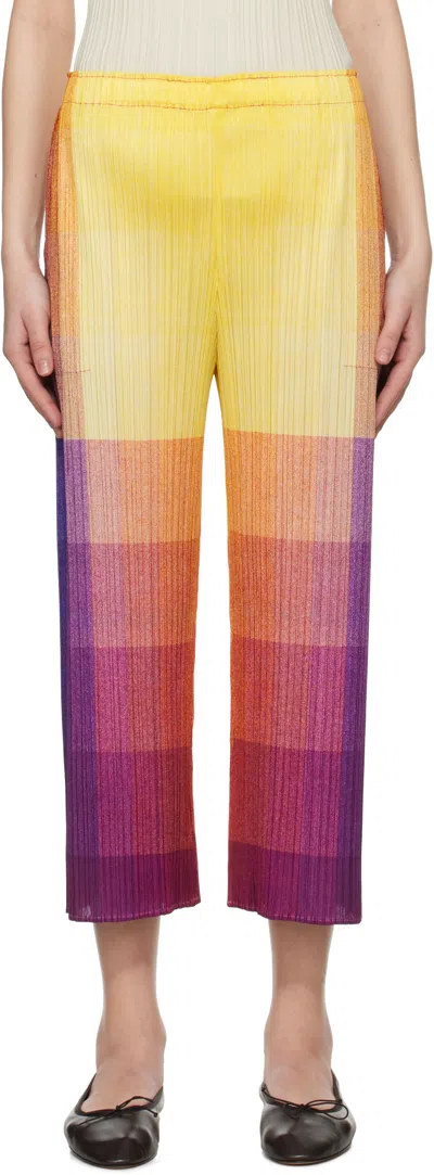 Issey Miyake Multicolor Photon Trousers In 52 Yellow