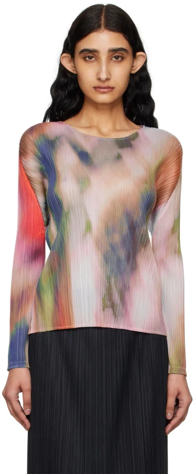 Issey Miyake Multicolor Turnip & Spinach Long Sleeve T-shirt In 20 Turnip