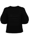 Issey Miyake Mushroom-knit Top In Schwarz