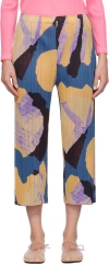 Issey Miyake Navy & Orange Meteorite Trousers In 78 Grayish Navy