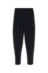 Issey Miyake Navy Blue Polyester Pant