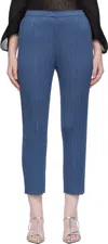 Issey Miyake Navy Lamp Shade Trousers In Blue