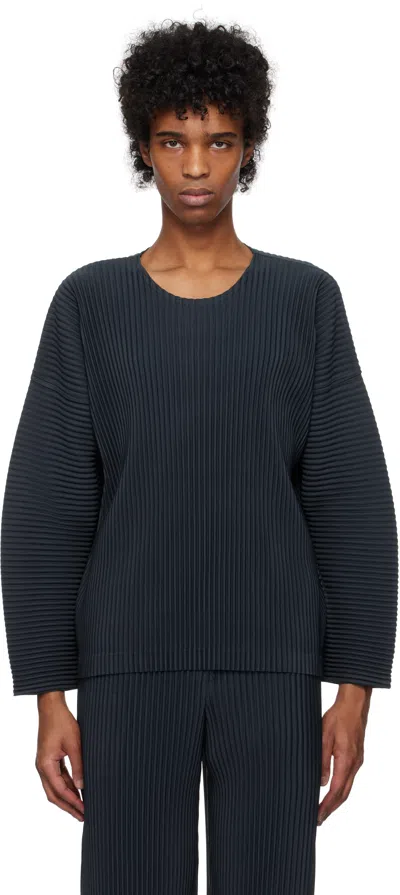 Issey Miyake Navy Monthly Color January T-shirt In 76-midnight Blue