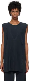 Issey Miyake Navy Monthly Color January Tank Top In 76-midnight Blue