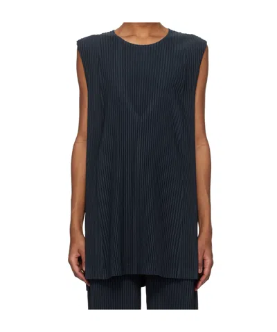 ISSEY MIYAKE NAVY MONTHLY COLOR JANUARY TANK TOP