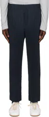 Issey Miyake Navy Monthly Color November Trousers In 74-midnight Blue