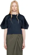 Issey Miyake Navy Monthly Colors April Cardigan