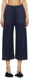 Issey Miyake Navy Monthly Colors February Trousers In 75 Navy