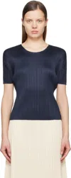 Issey Miyake Navy New Colorful Basics 4 T-shirt In 75 Navy