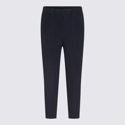 Issey Miyake Navy Pants In Blue
