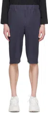 ISSEY MIYAKE NAVY TAILORED PLEATS 2 SHORTS