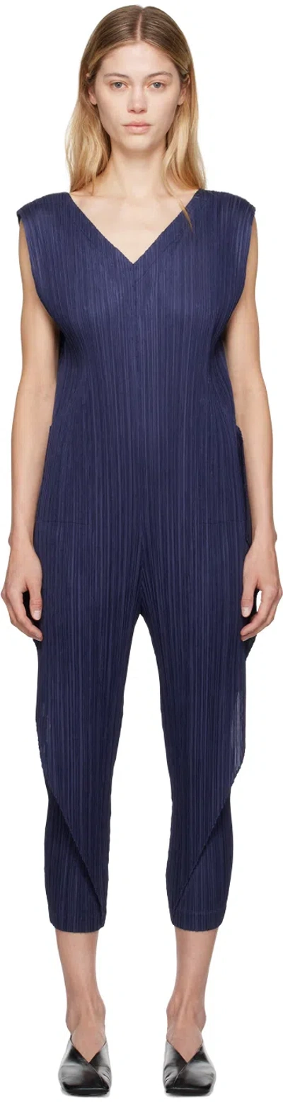 ISSEY MIYAKE NAVY THICKER BOTTOMS 1 JUMPSUIT