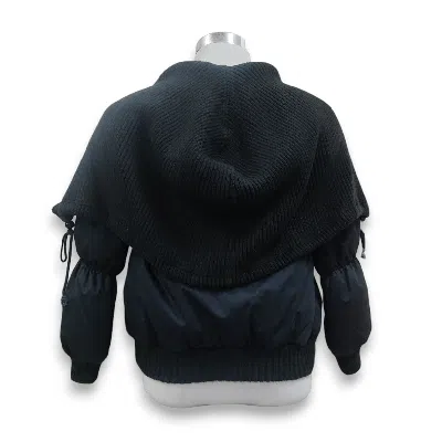 Pre-owned Issey Miyake Né-net Extremely Large Collar Hooded Puffer Jacket In Black