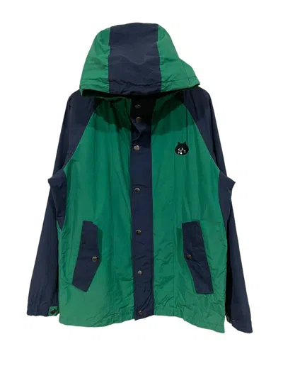 Pre-owned Issey Miyake Ne-net Hooded Jacket In Blue Green