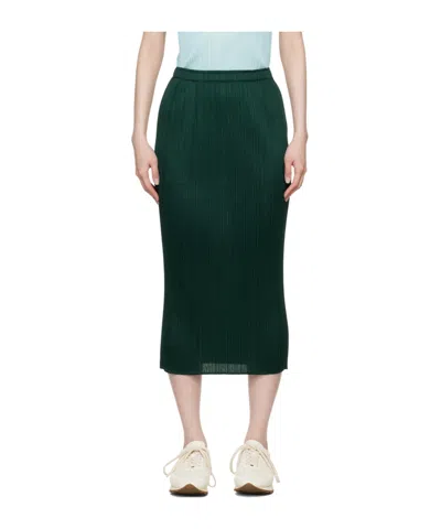 Issey Miyake New Colorful Basics 3 Skirt In Green