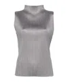 Issey Miyake New Colorful Basics 3 Tank Top In Gray