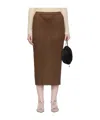 Issey Miyake Brown New Colorful Basics 4 Midi Skirt In Brown