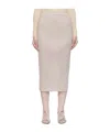 Issey Miyake Gray New Colorful Basics 4 Midi Skirt In Neutral
