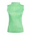 Issey Miyake New Colorful Basics 4 Sleeveless Top In Green