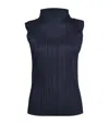 Issey Miyake New Colorful Basics 4 Sleeveless Top In Navy