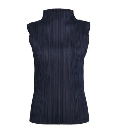 Issey Miyake New Colorful Basics 4 Sleeveless Top In Blue