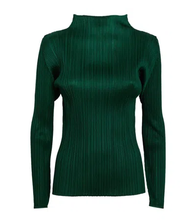 Issey Miyake New Colorful Basics Long-sleeve Top In Green