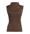 Issey Miyake New Colorful Basics Tank Top In Brown