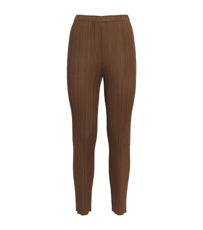 Issey Miyake New Colorful Basics Trousers In Brown