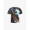 Issey Miyake Ns Brown Agate Pleated Knitted T-shirt In Multi