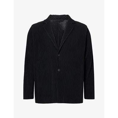 Issey Miyake Ns Basics Single-breasted Knitted Blazer 15-black