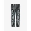 Issey Miyake Ns Black Brushstroke Stripe Straight-leg Pleats Knitted Trousers In Black