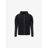 Issey Miyake Ribbed Texture Hooded Zip-up Sweater In Black