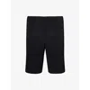 Issey Miyake Ns Black Pleated Slim-fit Knitted Shorts In Black