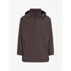 Issey Miyake Ns Brown Padded Rim Hooded Woven Shirt In Brown