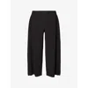 Issey Miyake Ns Coke Gray Angular Stone Wide-leg Knitted Trousers In Black