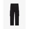 Issey Miyake Ns Coke Gray Multi-pocket Drawstring Knitted Trousers In Black