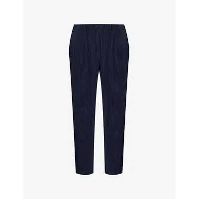 ISSEY MIYAKE NS HOMME PLISSE ISSEY MIYAKE REGULAR-FIT PLEATED KNITTED TROUSERS