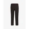 Issey Miyake Ns Brown Kersey Pleats Two-slip-pockets Straight-leg Regular-fit Knitted Trousers In Brown